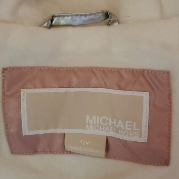 Michael Kors Puffer WINTER Jacket Coat Pink Hooded TODDLER GIRLS Kids 12 Month - Picture 11 of 16